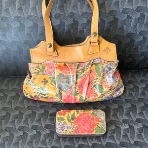 Patricia Nash Floral Leather Tote and Wallet Set